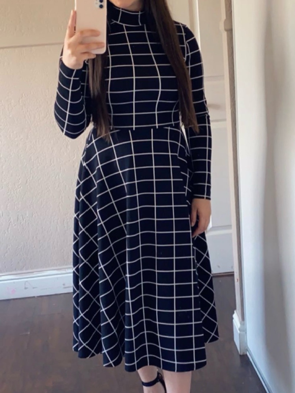 Fall/Winter Plaid Midi Dress
